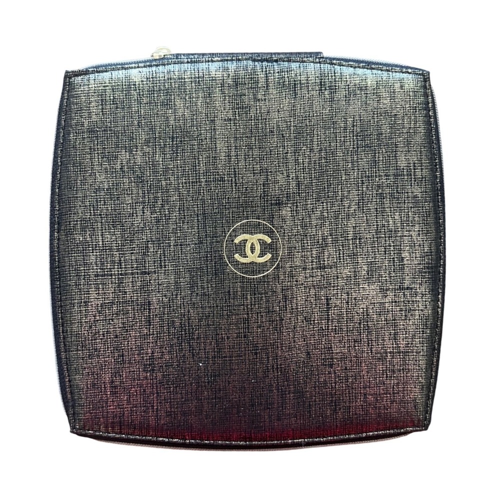 Chanel Gold & Black Sublimage Hard Zippered Jewelry Cosmetic Skincare Case - Picture 2 of 8